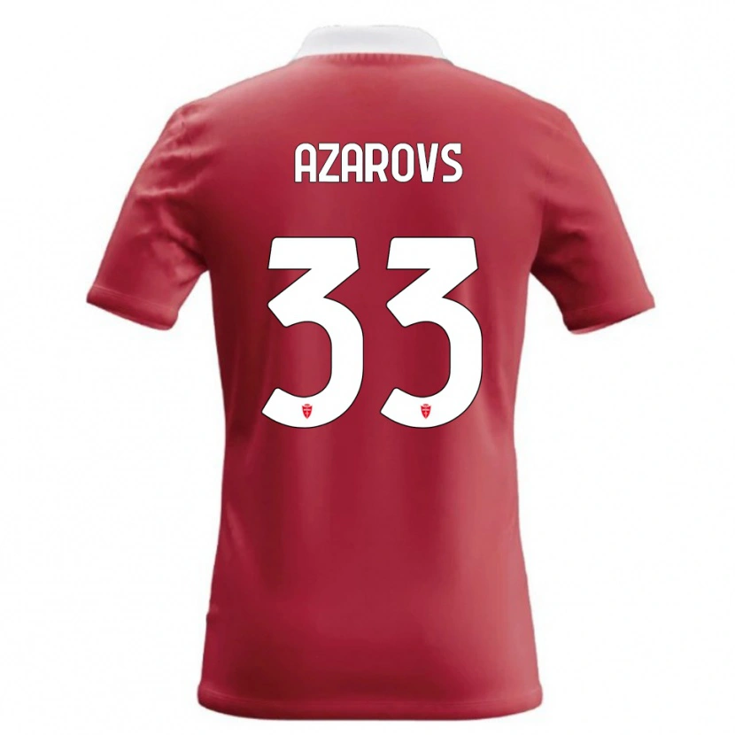 DanxenメンズTimurs Azarovs#33赤 白ホームシャツ2026/27ジャージーユニフォーム