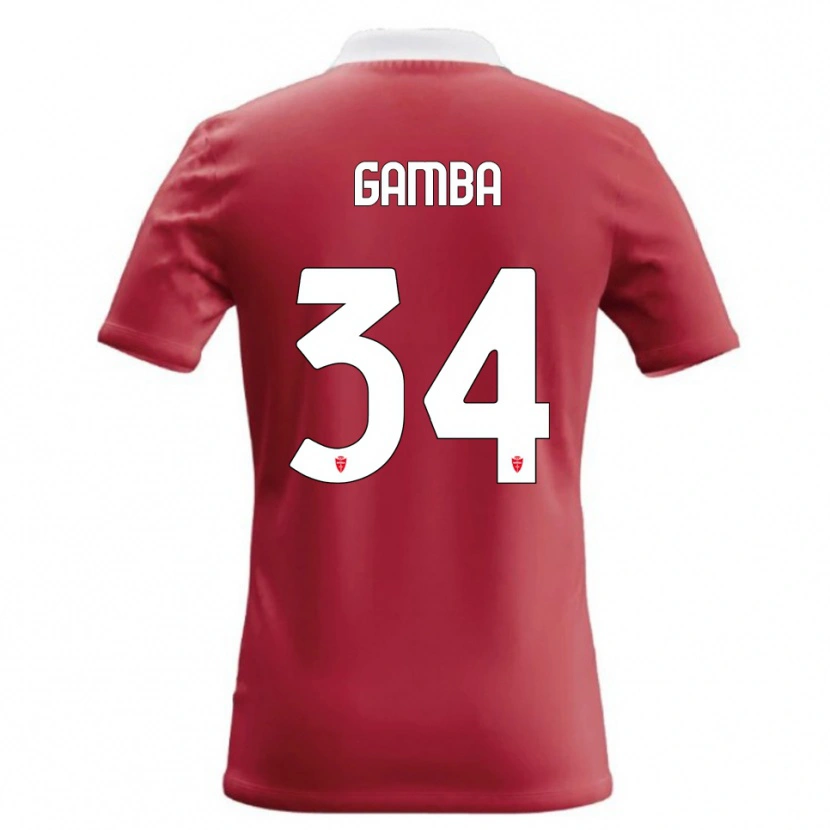 DanxenメンズAlberto Gamba#34赤 白ホームシャツ2026/27ジャージーユニフォーム