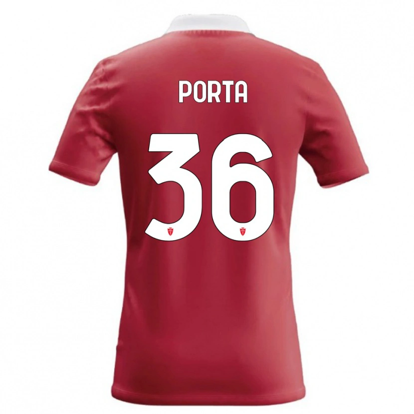 DanxenメンズMatteo Porta#36赤 白ホームシャツ2026/27ジャージーユニフォーム