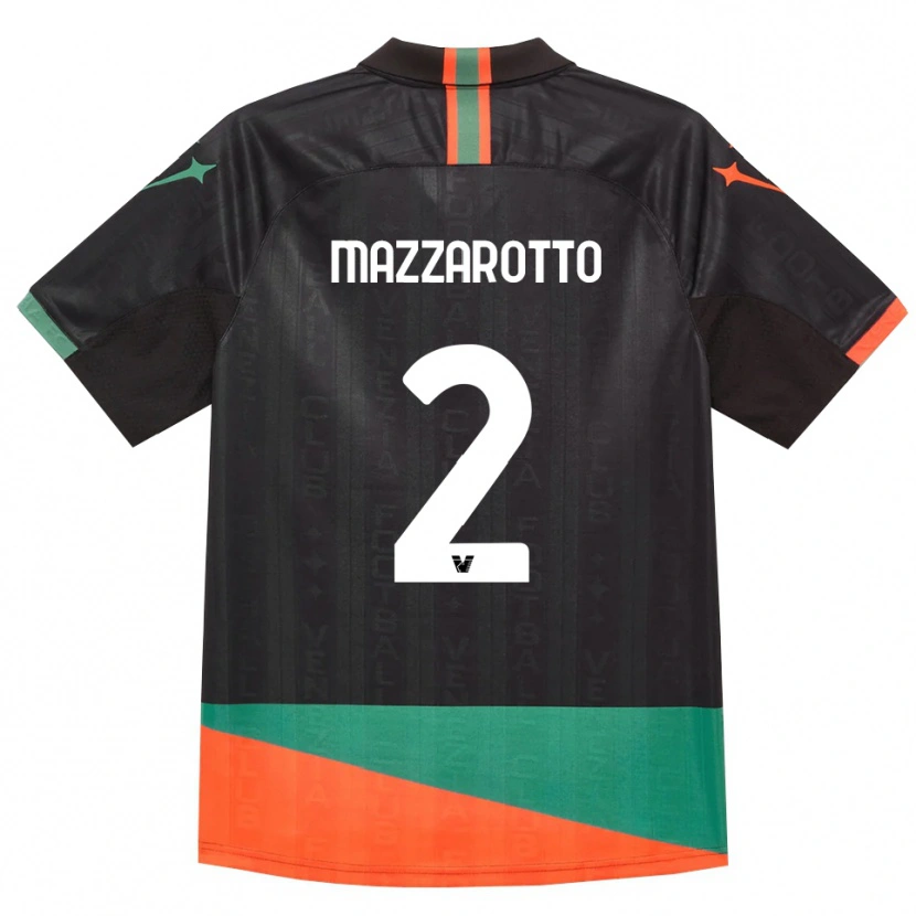 DanxenメンズJacopo Mazzarotto#2ブラック オレンジ グリーンホームシャツ2026/27ジャージーユニフォーム