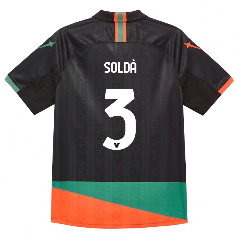 DanxenメンズMohamed Soldà#3ブラック オレンジ グリーンホームシャツ2026/27ジャージーユニフォーム