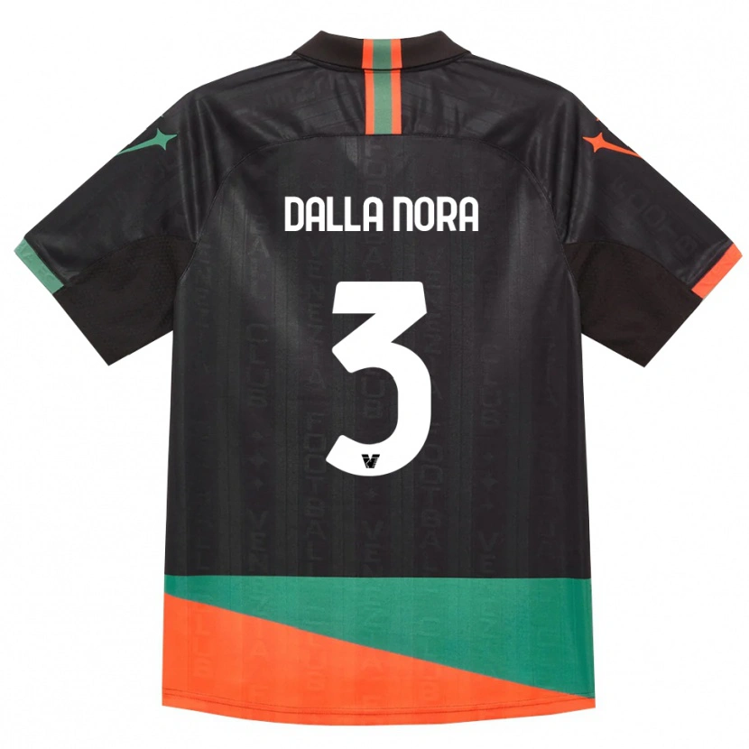 DanxenメンズEdoardo Dalla Nora#3ブラック オレンジ グリーンホームシャツ2026/27ジャージーユニフォーム