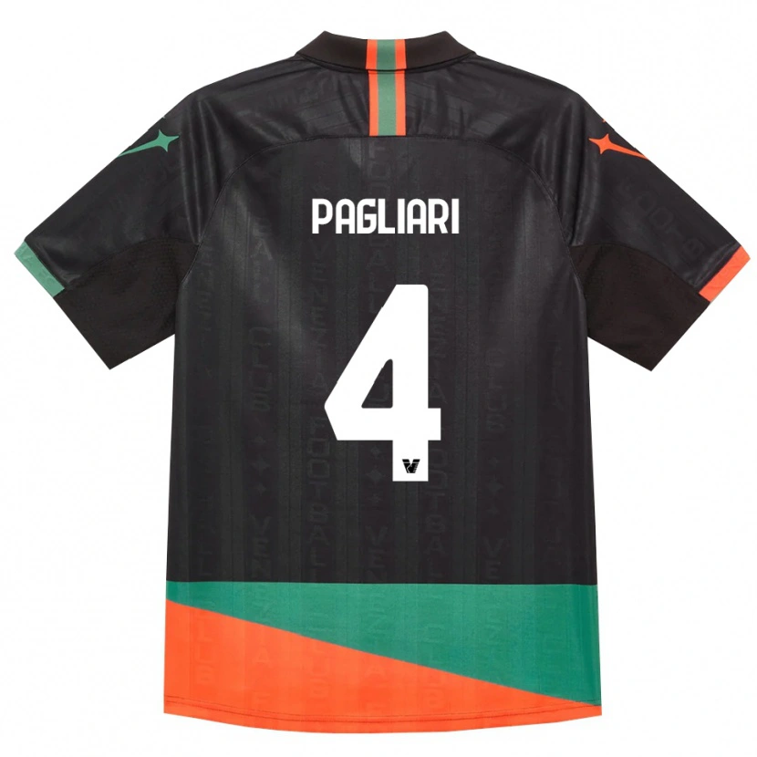 DanxenメンズAlessandro Pagliari#4ブラック オレンジ グリーンホームシャツ2026/27ジャージーユニフォーム
