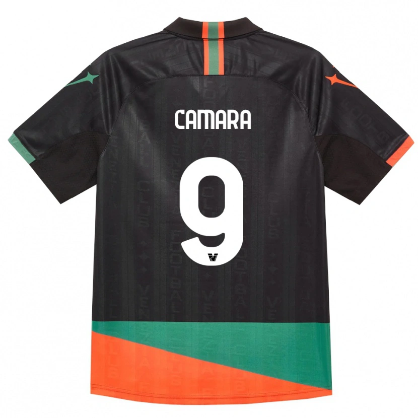 DanxenメンズBakary Camara#9ブラック オレンジ グリーンホームシャツ2026/27ジャージーユニフォーム
