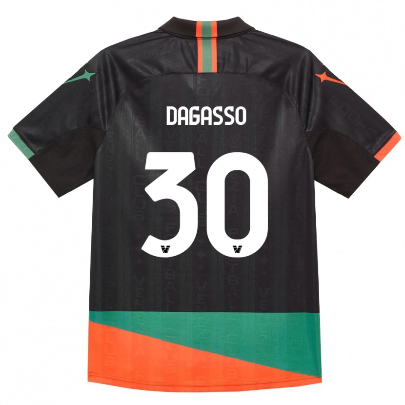 DanxenメンズMatteo Dagasso#30ブラック オレンジ グリーンホームシャツ2026/27ジャージーユニフォーム