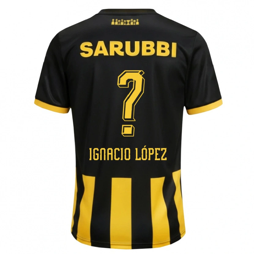 DanxenメンズIgnacio López#0黒 黄色ホームシャツ2026/27ジャージーユニフォーム