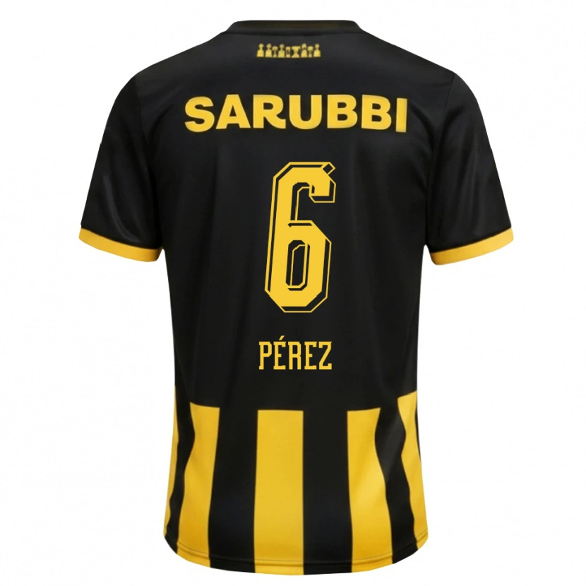 DanxenメンズRodrigo Pérez#6黒 黄色ホームシャツ2026/27ジャージーユニフォーム