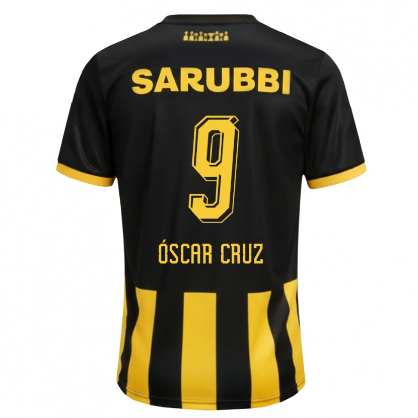 DanxenメンズÓscar Cruz#9黒 黄色ホームシャツ2026/27ジャージーユニフォーム