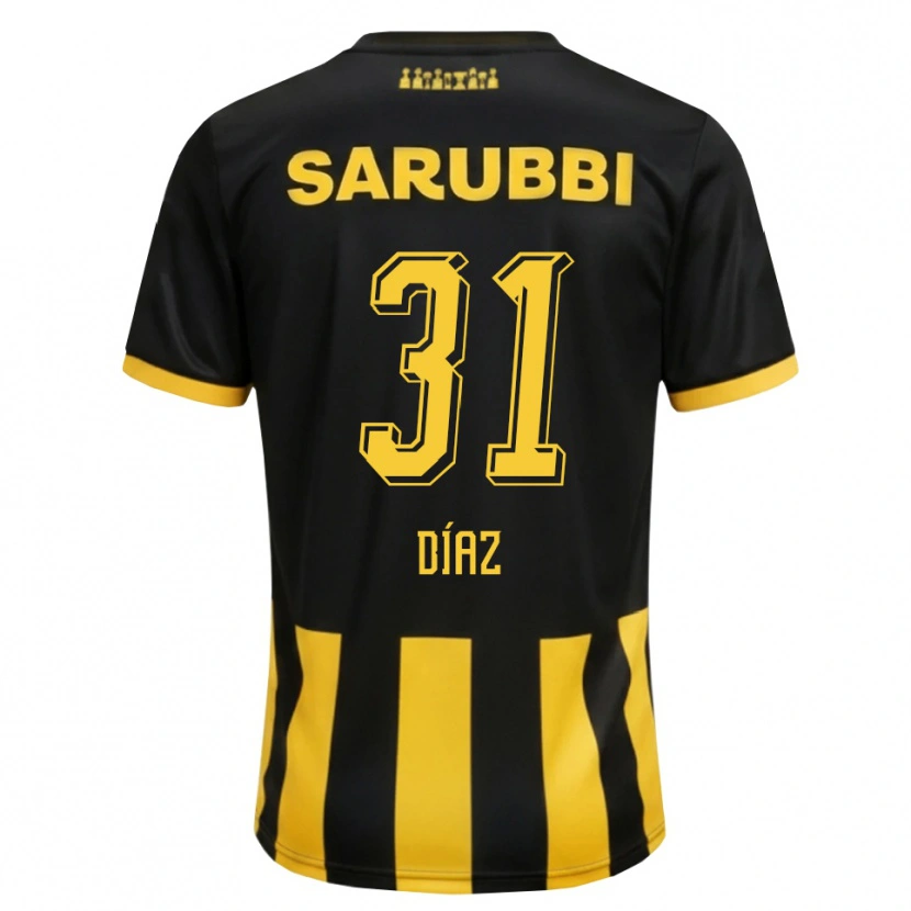 DanxenメンズLeandro Díaz#31黒 黄色ホームシャツ2026/27ジャージーユニフォーム