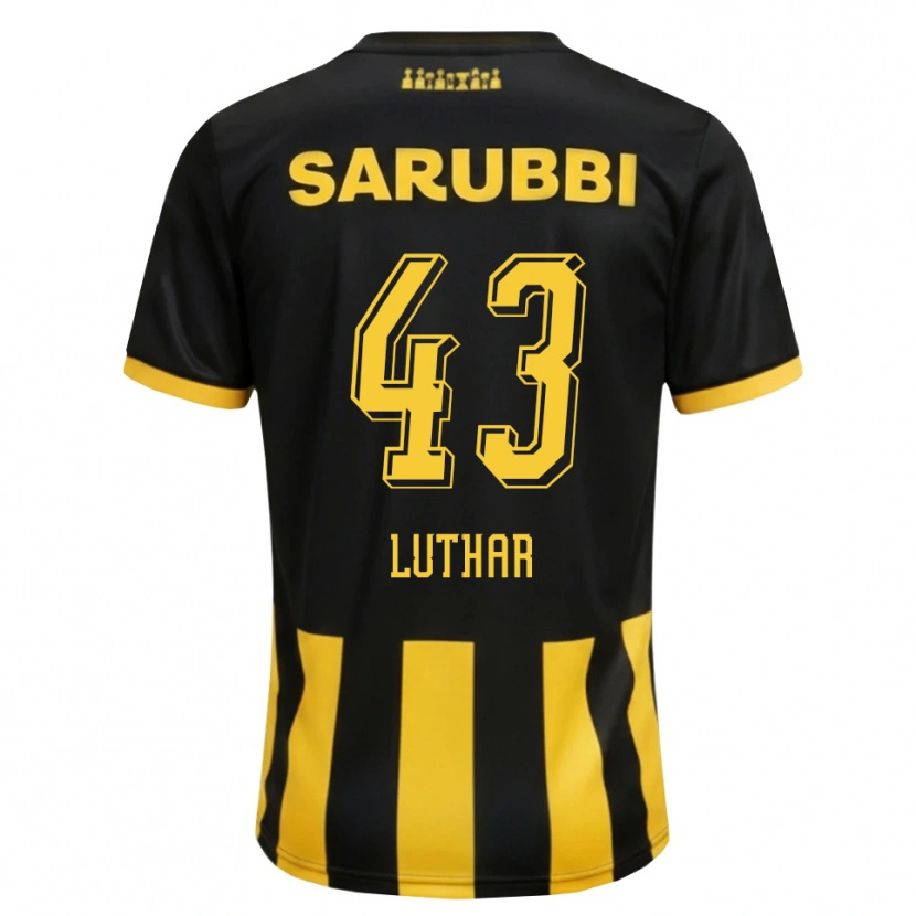 DanxenメンズThiago Luthar#43黒 黄色ホームシャツ2026/27ジャージーユニフォーム