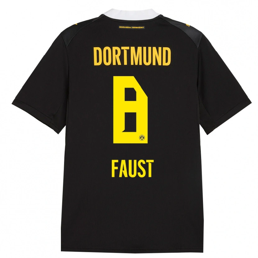 DanxenメンズTom Faust#8ブラック レッド イエローアウェイシャツ2026/27ジャージーユニフォーム