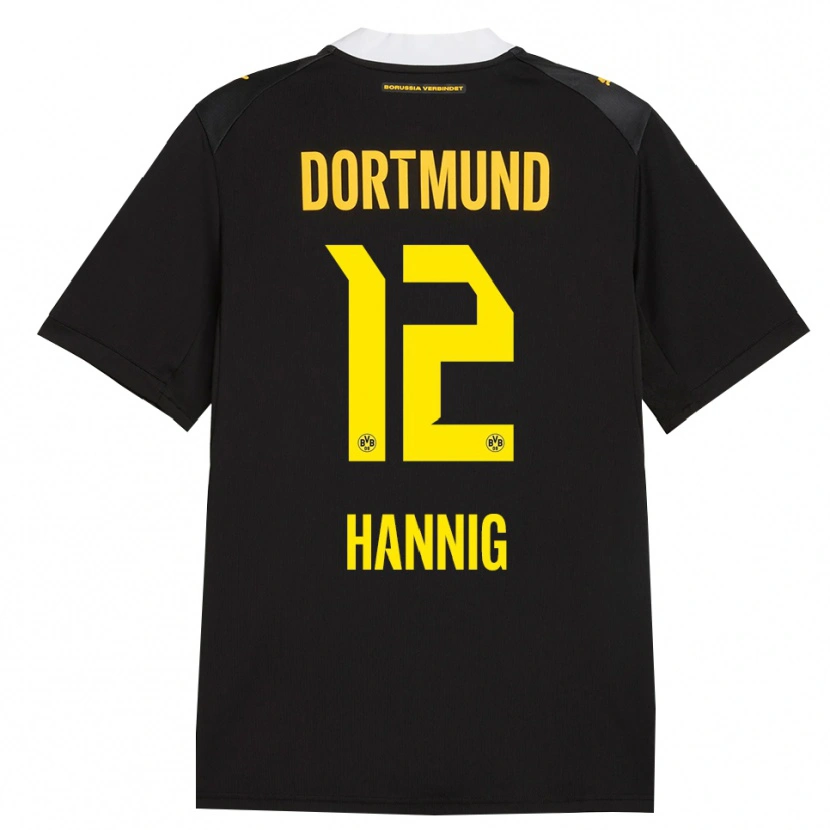 DanxenメンズPaul Hannig#12ブラック レッド イエローアウェイシャツ2026/27ジャージーユニフォーム