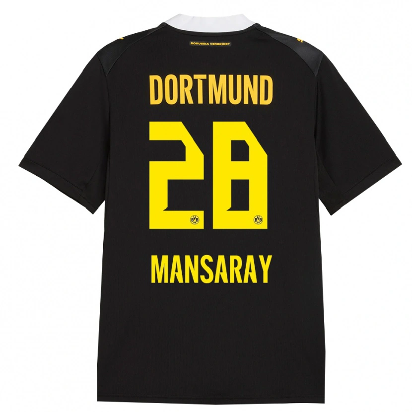 DanxenメンズIsmael Mansaray#28ブラック レッド イエローアウェイシャツ2026/27ジャージーユニフォーム