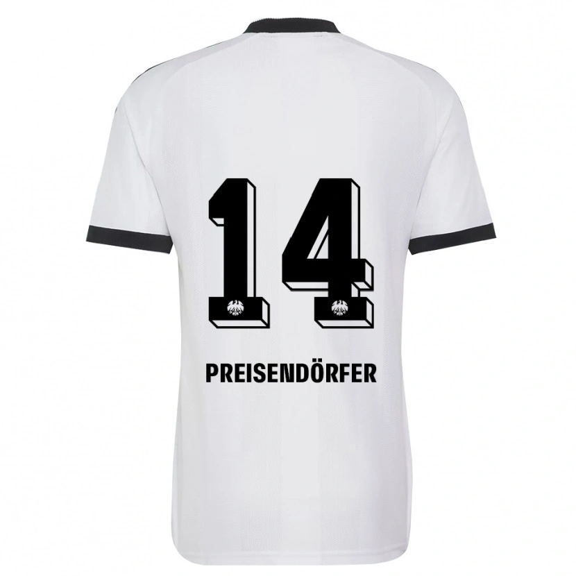 DanxenメンズConstantin Preisendörfer#14ブラック ホワイトアウェイシャツ2026/27ジャージーユニフォーム