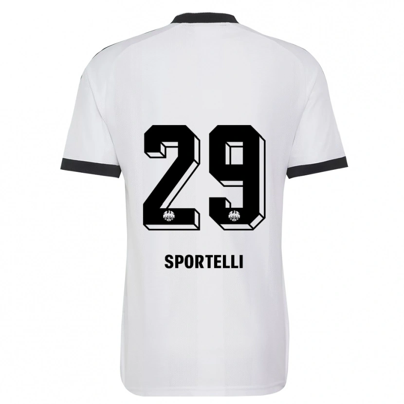 DanxenメンズFlavio Sportelli#29ブラック ホワイトアウェイシャツ2026/27ジャージーユニフォーム