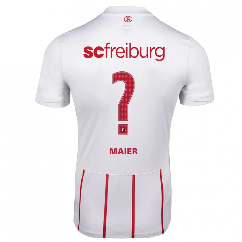 DanxenメンズRobin Maier#0ホワイト レッド イエローアウェイシャツ2026/27ジャージーユニフォーム