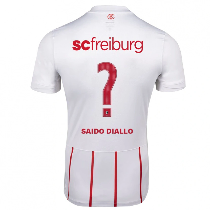 DanxenメンズMamadou Saido Diallo#0ホワイト レッド イエローアウェイシャツ2026/27ジャージーユニフォーム
