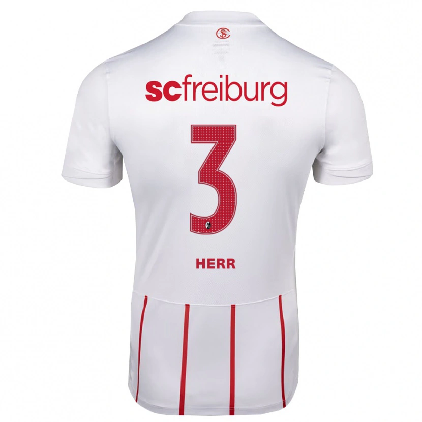 DanxenメンズBen Herr#3ホワイト レッド イエローアウェイシャツ2026/27ジャージーユニフォーム