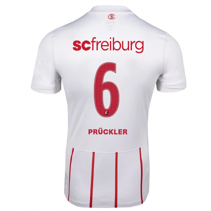 DanxenメンズMoritz Prückler#6ホワイト レッド イエローアウェイシャツ2026/27ジャージーユニフォーム