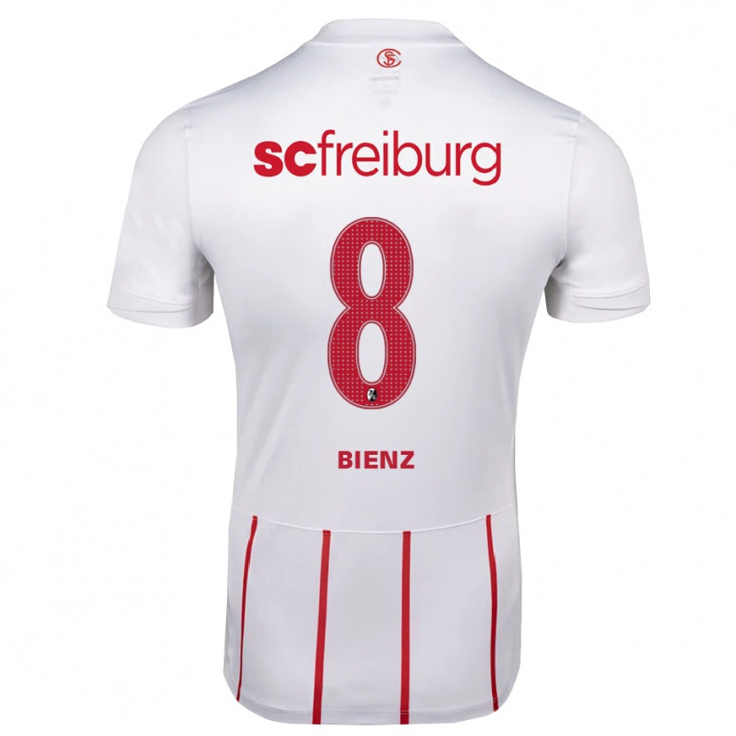 DanxenメンズAlena Bienz#8ホワイト レッド イエローアウェイシャツ2026/27ジャージーユニフォーム
