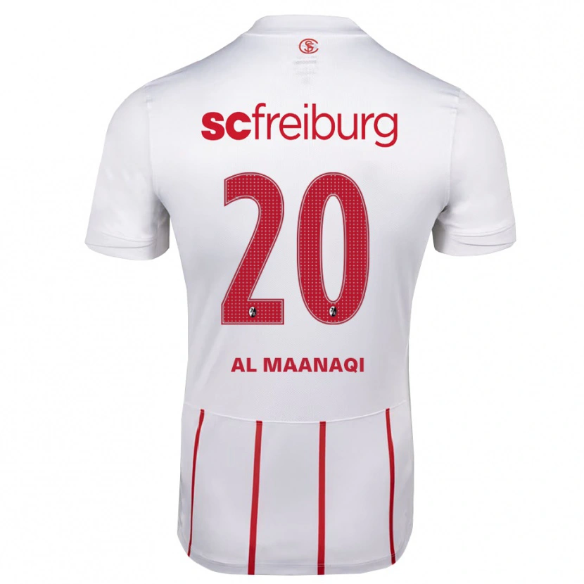DanxenメンズJawad Al Maanaqi#20ホワイト レッド イエローアウェイシャツ2026/27ジャージーユニフォーム