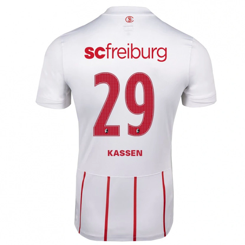 DanxenメンズJulia Kassen#29ホワイト レッド イエローアウェイシャツ2026/27ジャージーユニフォーム
