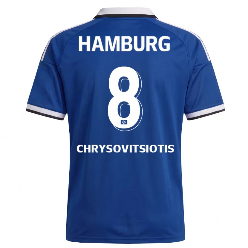 DanxenメンズStefanos Chrysovitsiotis#8ホワイト ブルーアウェイシャツ2026/27ジャージーユニフォーム