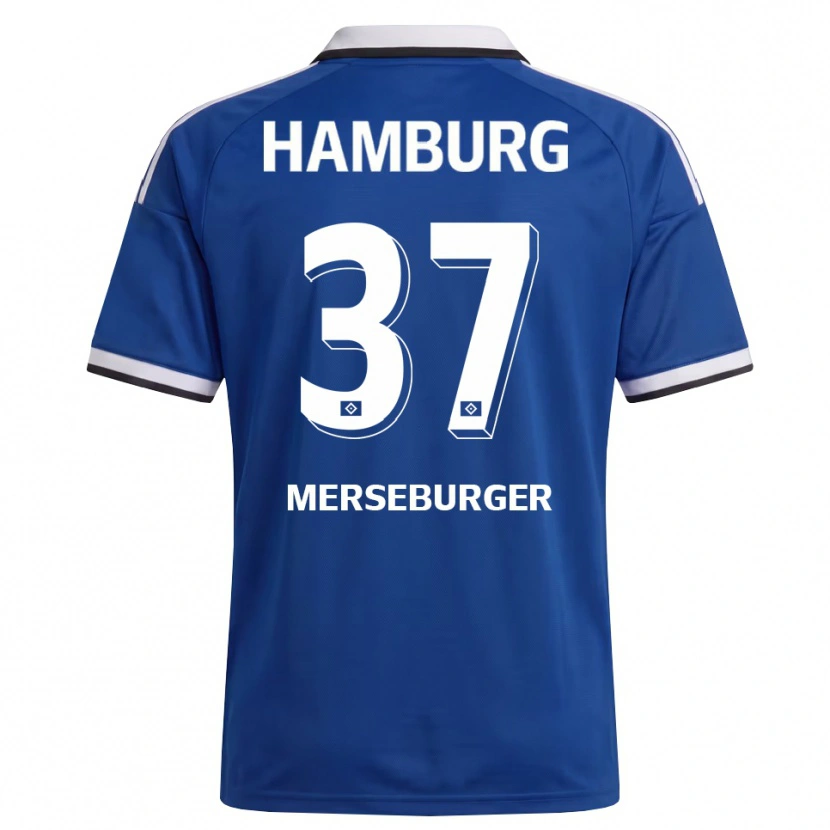 DanxenメンズDominik Merseburger#37ホワイト ブルーアウェイシャツ2026/27ジャージーユニフォーム