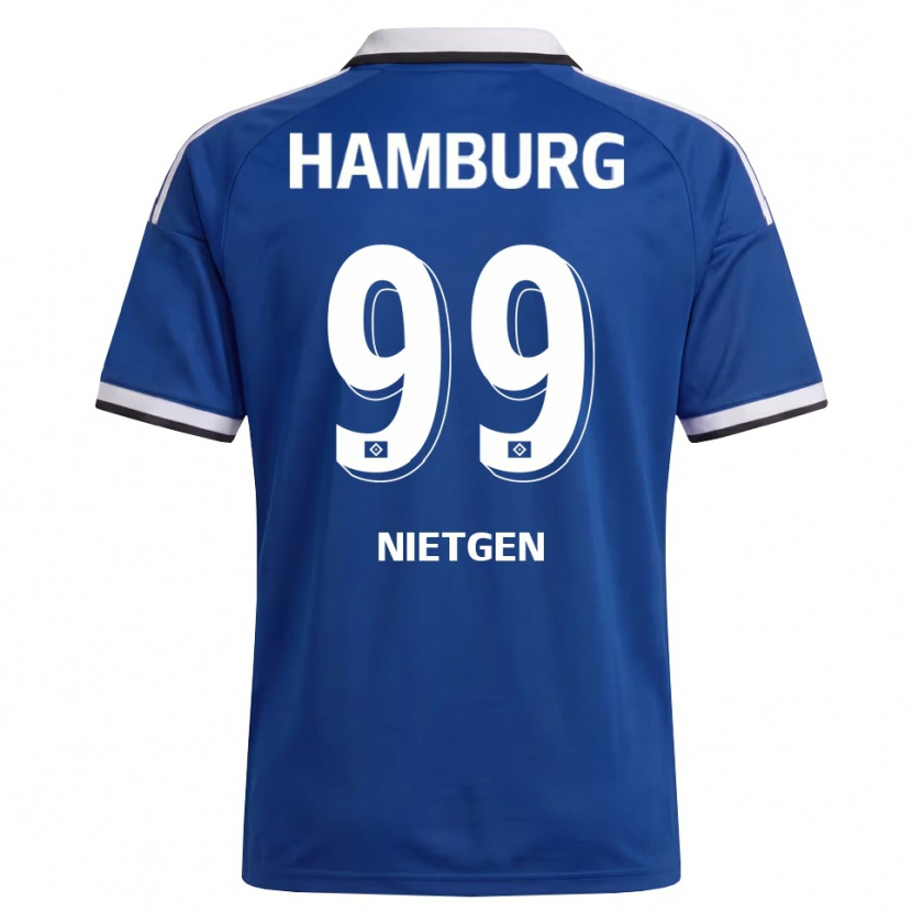 DanxenメンズMarvin Nietgen#99ホワイト ブルーアウェイシャツ2026/27ジャージーユニフォーム