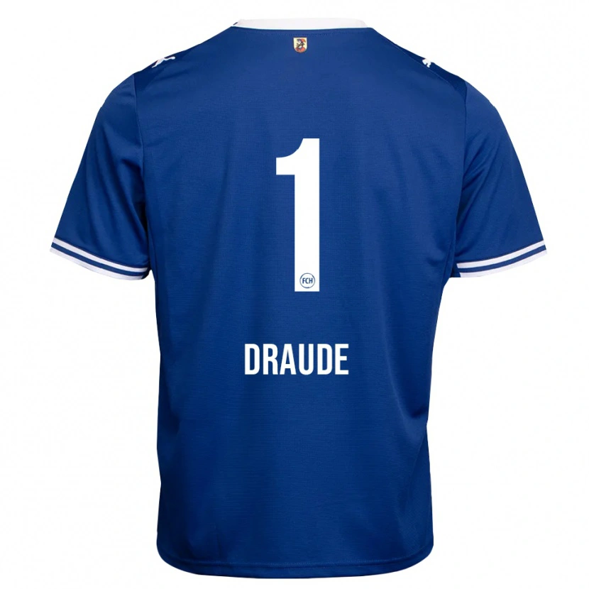 DanxenメンズMichel Draude#1ロイヤルブルー ホワイトアウェイシャツ2026/27ジャージーユニフォーム