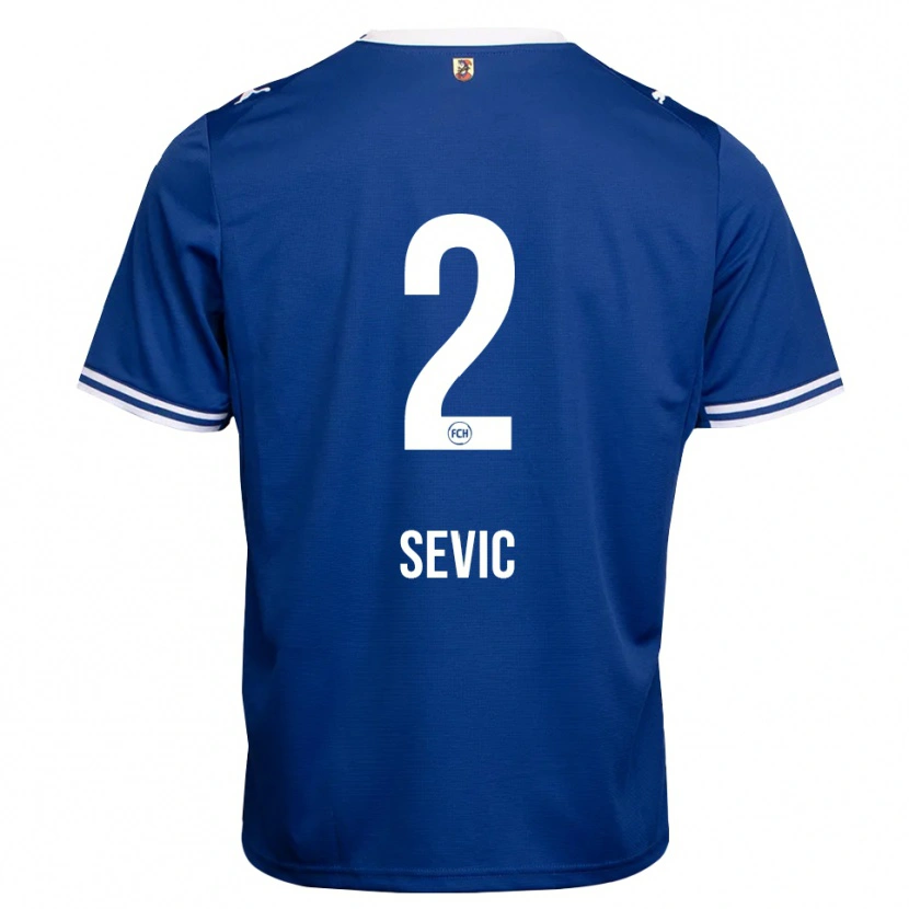 DanxenメンズAndrej Sevic#2ロイヤルブルー ホワイトアウェイシャツ2026/27ジャージーユニフォーム