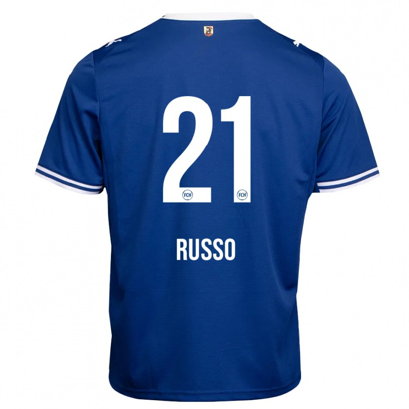 DanxenメンズGianluca Russo#21ロイヤルブルー ホワイトアウェイシャツ2026/27ジャージーユニフォーム