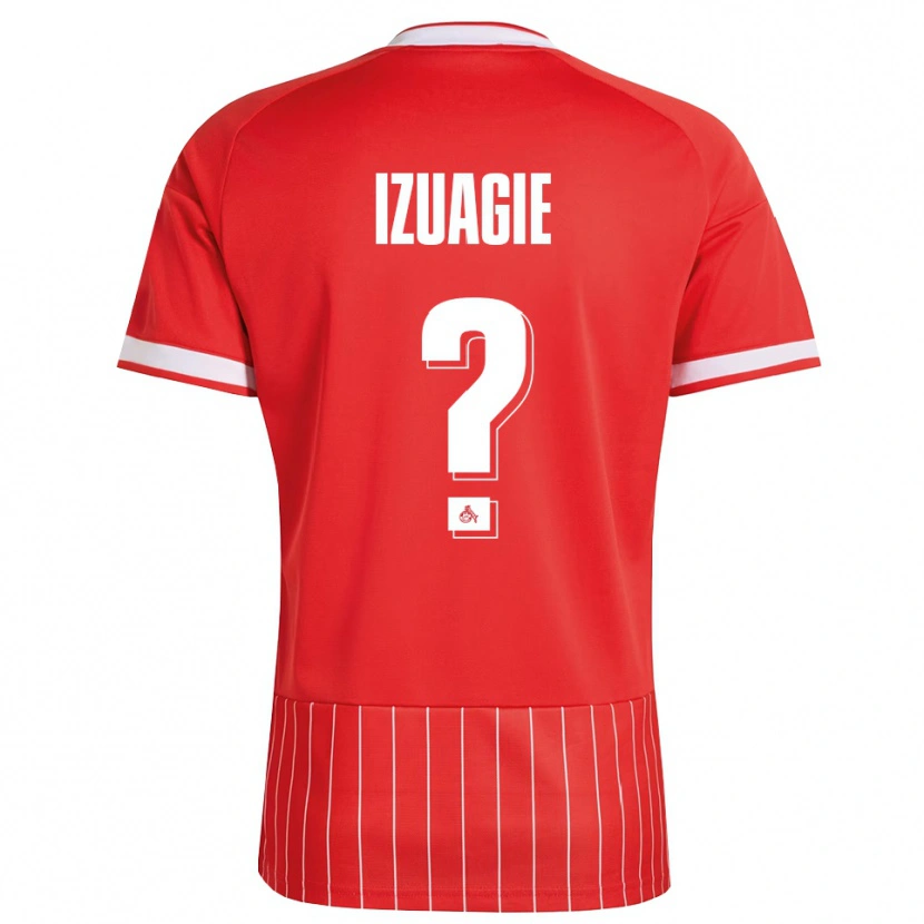 DanxenメンズIsaiah Izuagie#0レッド ホワイト グリーンアウェイシャツ2026/27ジャージーユニフォーム
