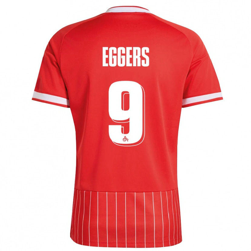 DanxenメンズMilian Eggers#9レッド ホワイト グリーンアウェイシャツ2026/27ジャージーユニフォーム