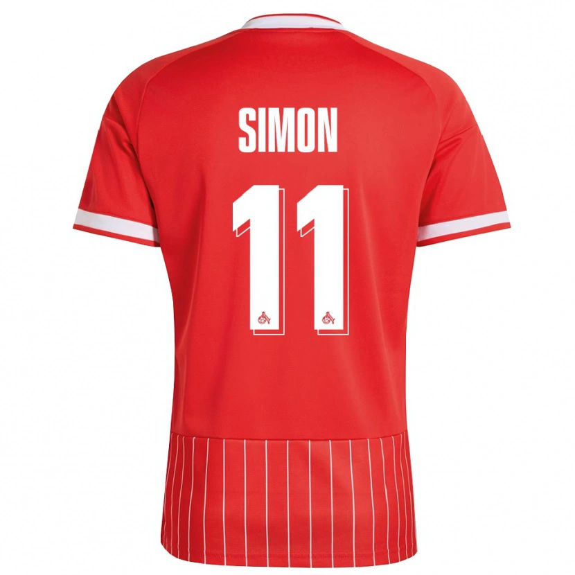 DanxenメンズJosias Simon#11レッド ホワイト グリーンアウェイシャツ2026/27ジャージーユニフォーム