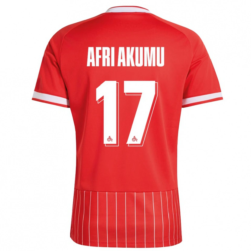 DanxenメンズMaik Afri Akumu#17レッド ホワイト グリーンアウェイシャツ2026/27ジャージーユニフォーム