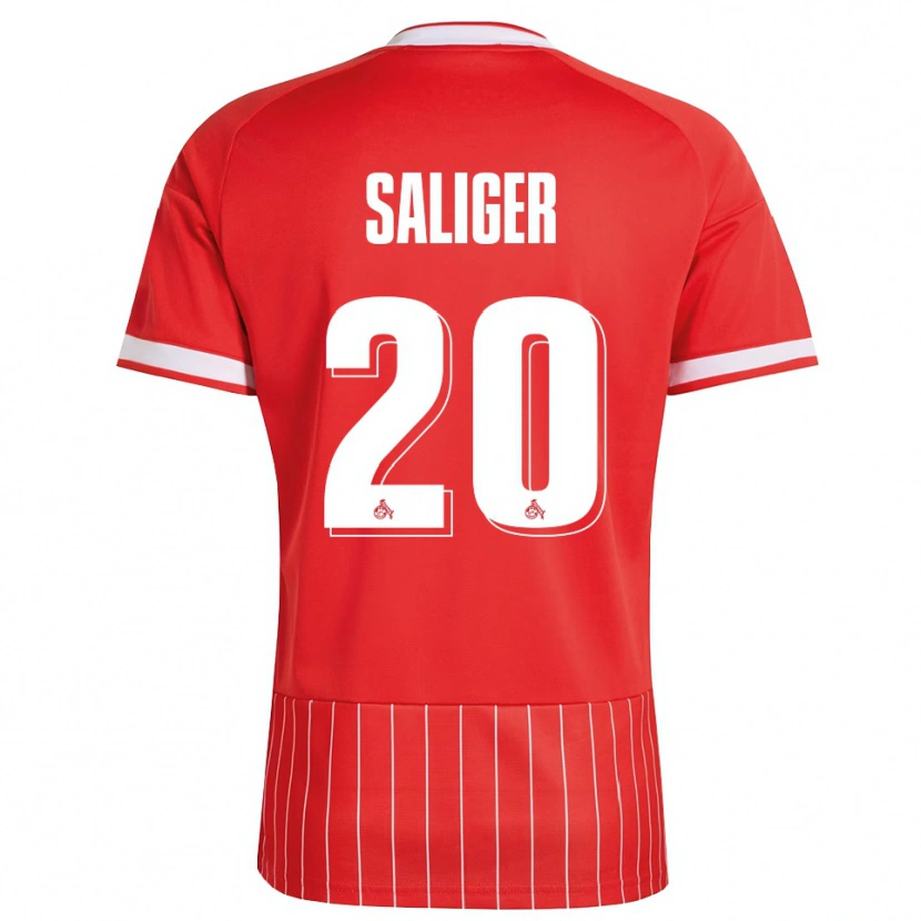 DanxenメンズJonas Saliger#20レッド ホワイト グリーンアウェイシャツ2026/27ジャージーユニフォーム