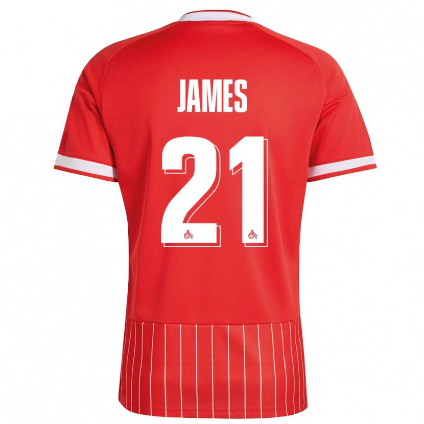 Danxenメンズマルタン・ジェームス#21レッド ホワイト グリーンアウェイシャツ2026/27ジャージーユニフォーム