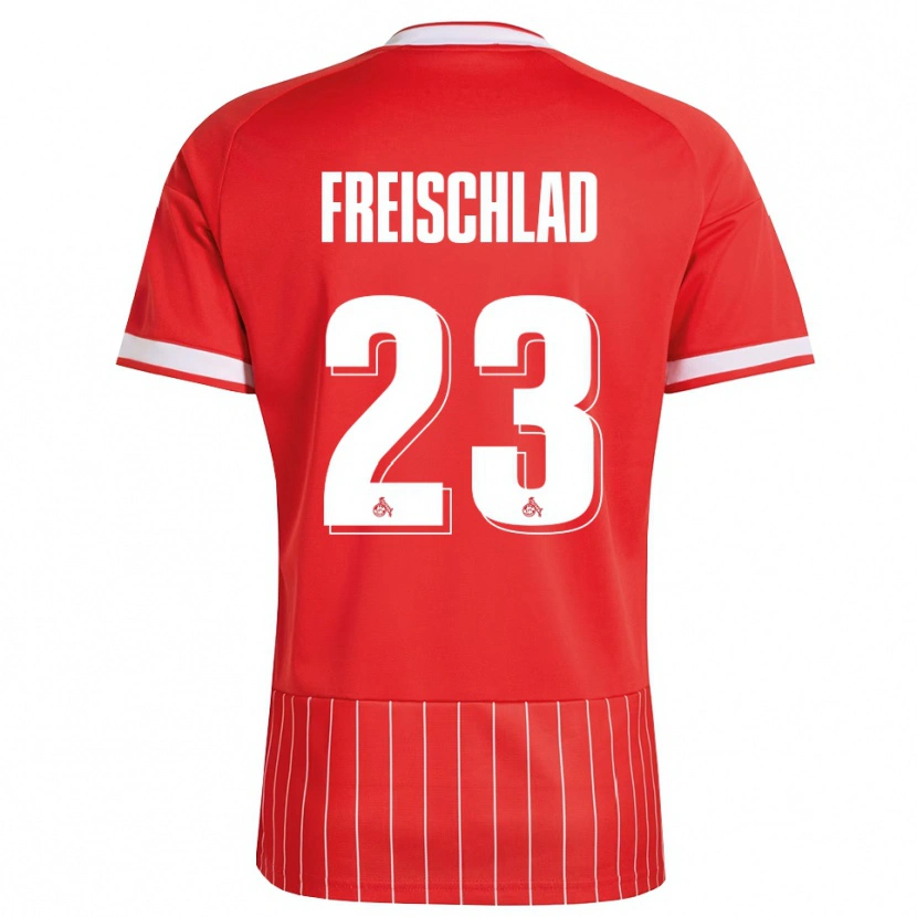 DanxenメンズYannick Freischlad#23レッド ホワイト グリーンアウェイシャツ2026/27ジャージーユニフォーム