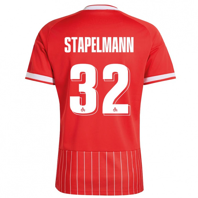 DanxenメンズLuis Stapelmann#32レッド ホワイト グリーンアウェイシャツ2026/27ジャージーユニフォーム