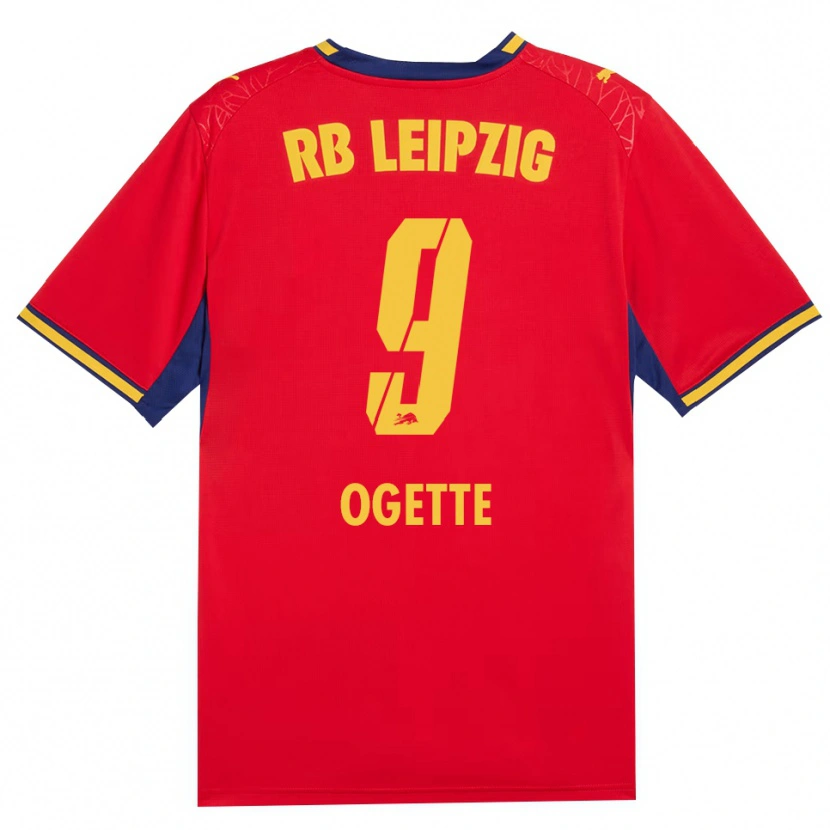 DanxenメンズIsrael Ogette#9レッド イエロー ロイヤルブルーアウェイシャツ2026/27ジャージーユニフォーム