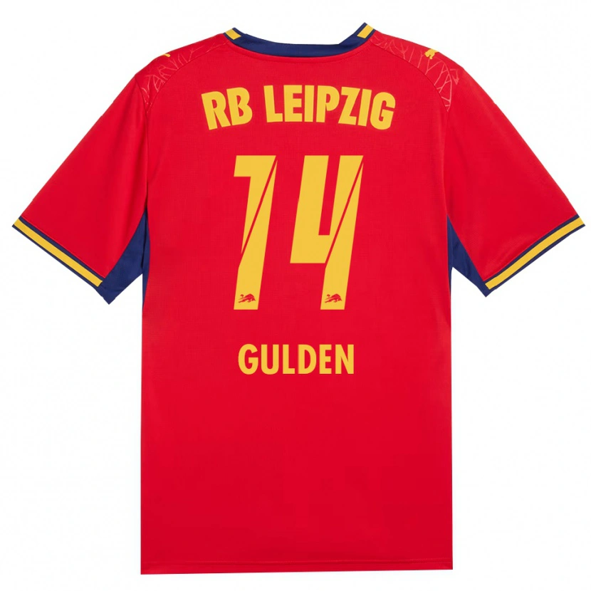 DanxenメンズErik Gulden#14レッド イエロー ロイヤルブルーアウェイシャツ2026/27ジャージーユニフォーム