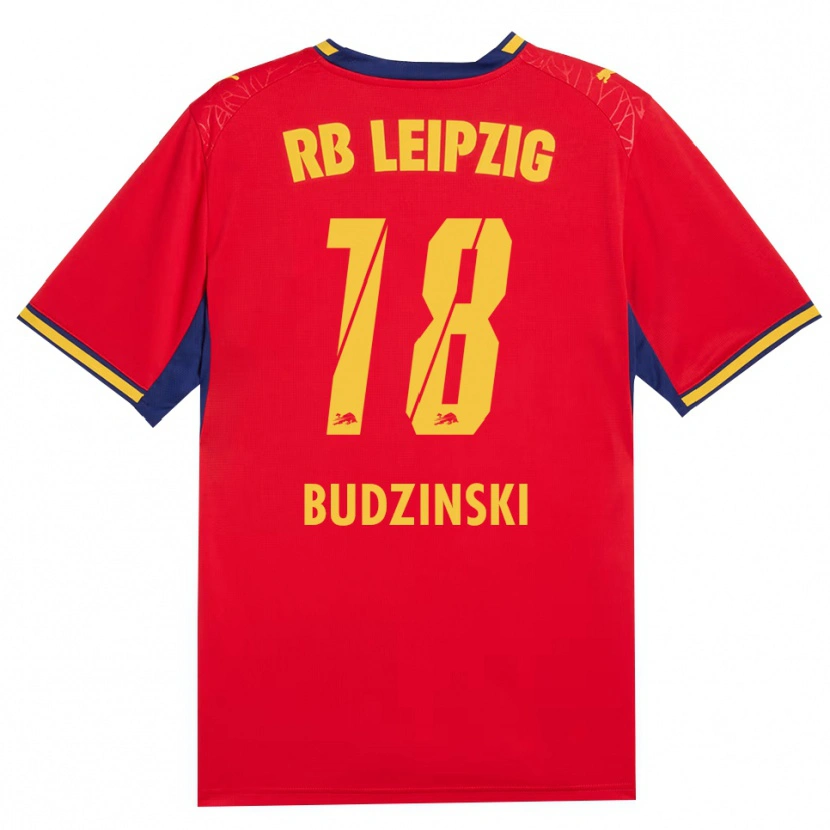 DanxenメンズKurt Budzinski#18レッド イエロー ロイヤルブルーアウェイシャツ2026/27ジャージーユニフォーム