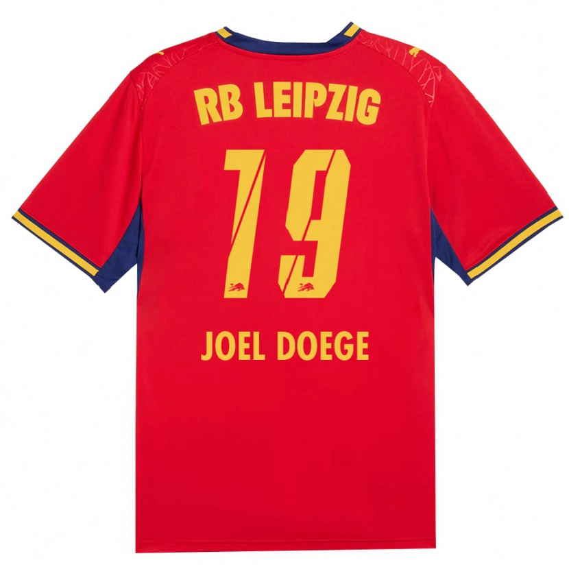 DanxenメンズLouis Joel Doege#19レッド イエロー ロイヤルブルーアウェイシャツ2026/27ジャージーユニフォーム