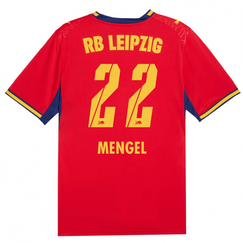 DanxenメンズLuca Mengel#22レッド イエロー ロイヤルブルーアウェイシャツ2026/27ジャージーユニフォーム