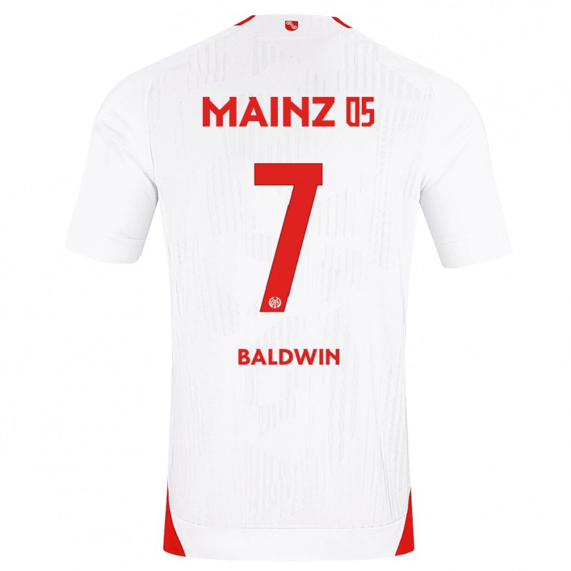 DanxenメンズKevin Baldwin#7ホワイト レッド イエローアウェイシャツ2026/27ジャージーユニフォーム