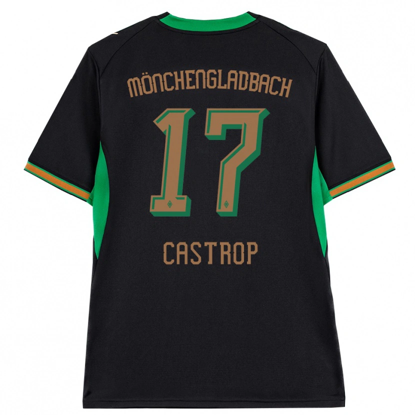 Danxenメンズイェンス・カストロップ#17ブラック オレンジ グリーン ブラウンアウェイシャツ2026/27ジャージーユニフォーム