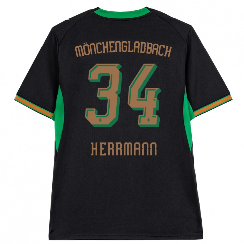 Danxenメンズチャールズ・ハーマン#34ブラック オレンジ グリーン ブラウンアウェイシャツ2026/27ジャージーユニフォーム