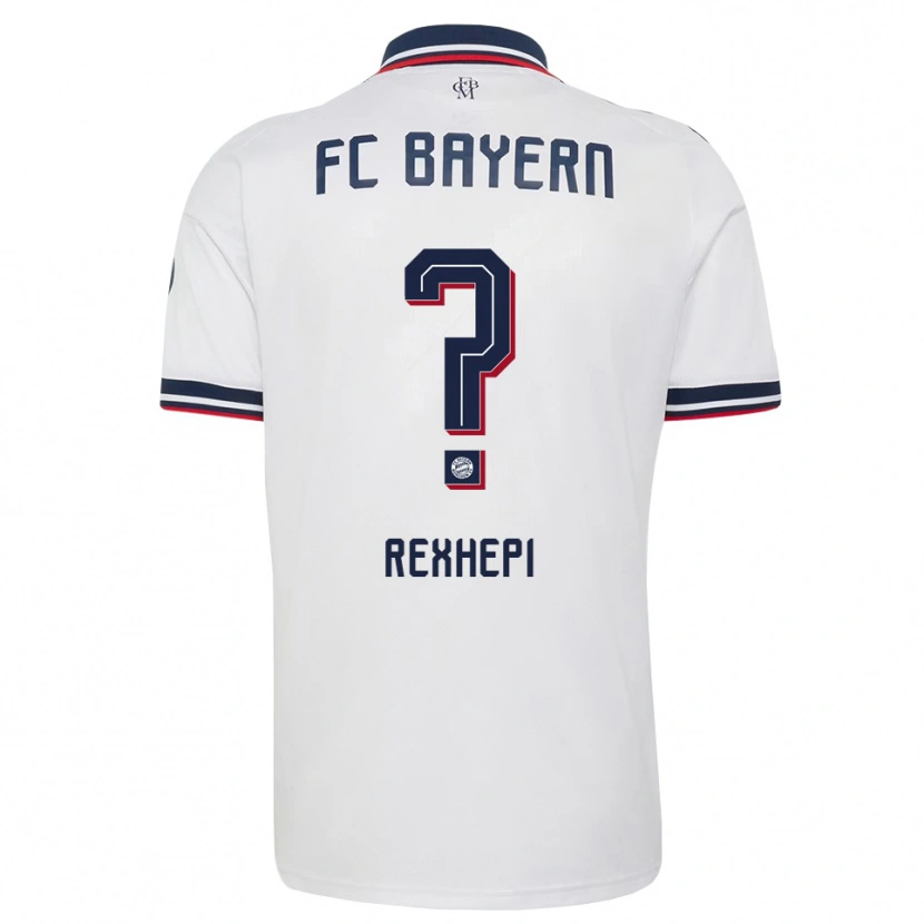 DanxenメンズErion Rexhepi#0ホワイト グレー レッドアウェイシャツ2026/27ジャージーユニフォーム