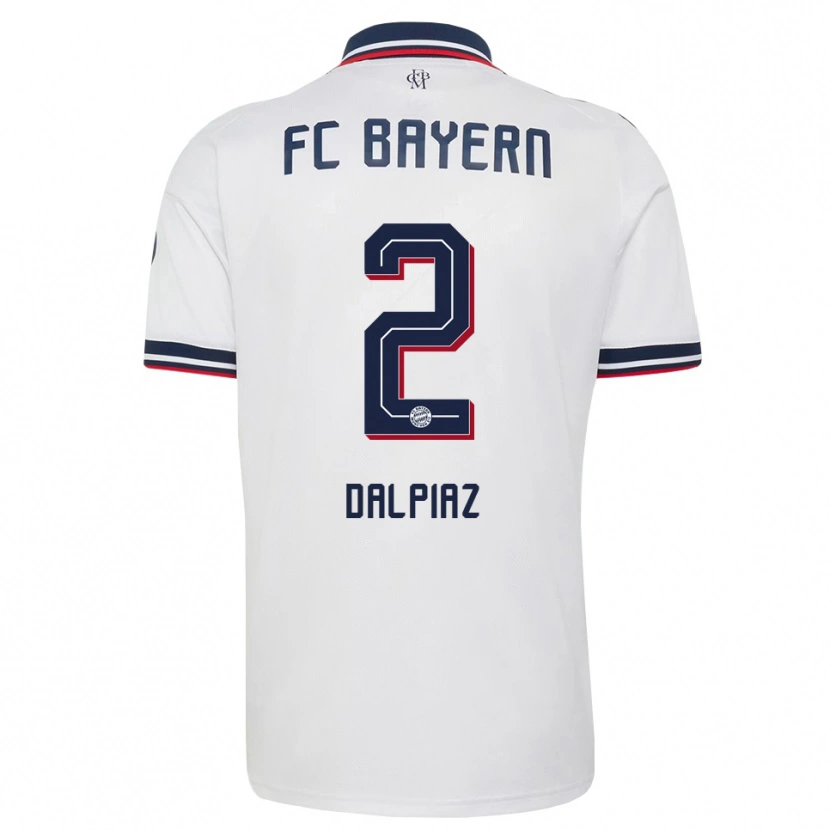 DanxenメンズMagnus Dalpiaz#2ホワイト グレー レッドアウェイシャツ2026/27ジャージーユニフォーム